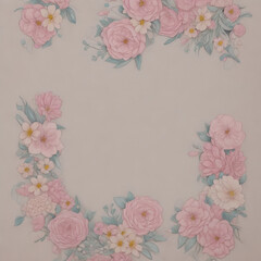 Peony border, palmateul frame