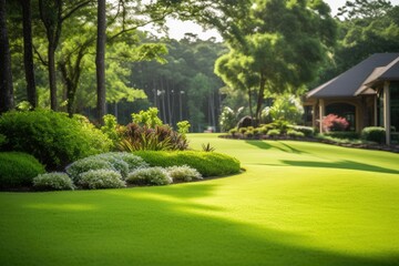 Gardening at home involves the beautification of lawns and landscapes by incorporating lush green turfgrass.
