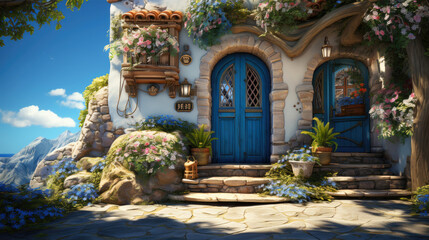 Fototapeta premium Provence streets. Generative AI