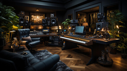 a beautiful recording studio