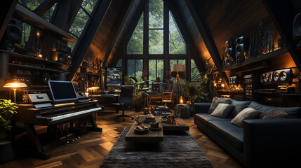 a beautiful recording studio