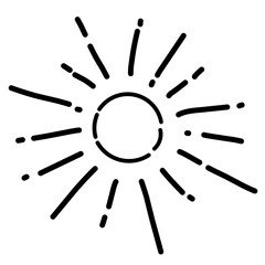 Sun outline icon