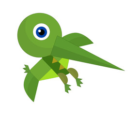 Cartoon dinosaur pterodactyl or other dino bird isolated illustration for kids © honeyflavour