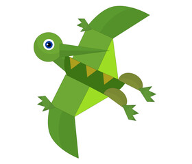 Cartoon dinosaur pterodactyl or other dino bird isolated illustration for kids © honeyflavour
