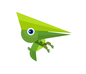 Cartoon dinosaur pterodactyl or other dino bird isolated illustration for kids © honeyflavour