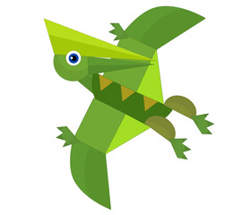Cartoon dinosaur pterodactyl or other dino bird isolated illustration for kids © honeyflavour