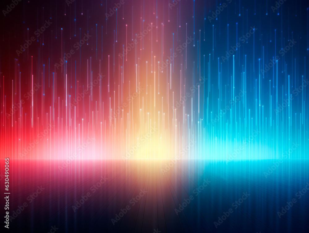 Leinwandbilder abstract background with glowing lines and spotlights. generative ai