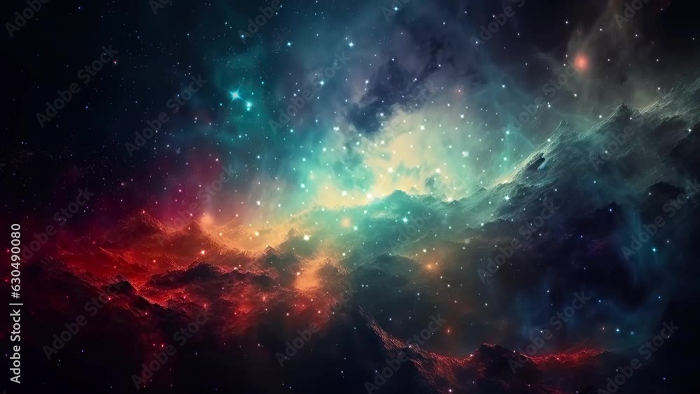 Wall mural flying through the galaxy. galaxy and nebula. abstract space background. endless universe with stars