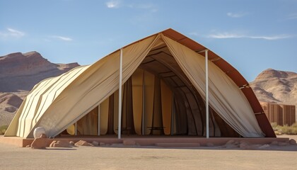 Tabernacle tent of meeting in Timna Park Negev desert Eila