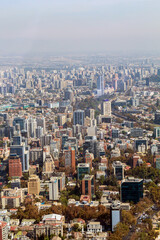 Obraz premium aerial view buildings in Santiago, Chile 