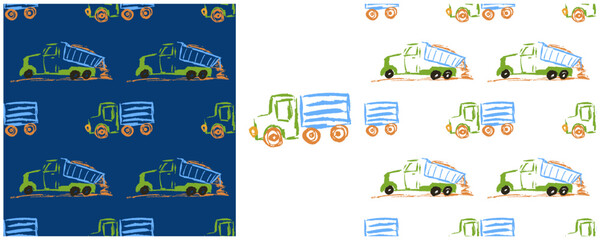 Set drawings with wax crayons. Print for cloth design, textile, fabric, wallpaper, wrapping paper