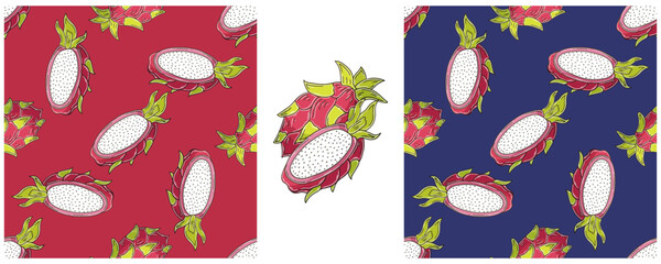 Seamless pattern. Color Set in hand draw style. Can be used for fabric and etc