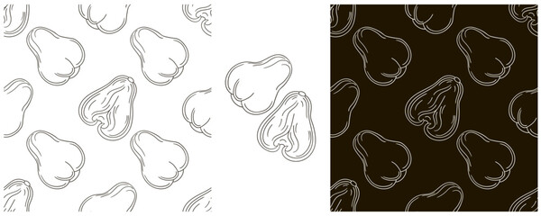Monochrome Seamless pattern. Set in hand draw style. Can be used for fabric and etc