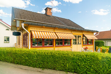 Historic restaurant ice cream shop in Söderköping in Sweden