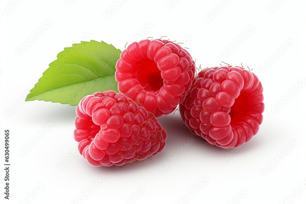 Aufkleber raspberry isolated on white background