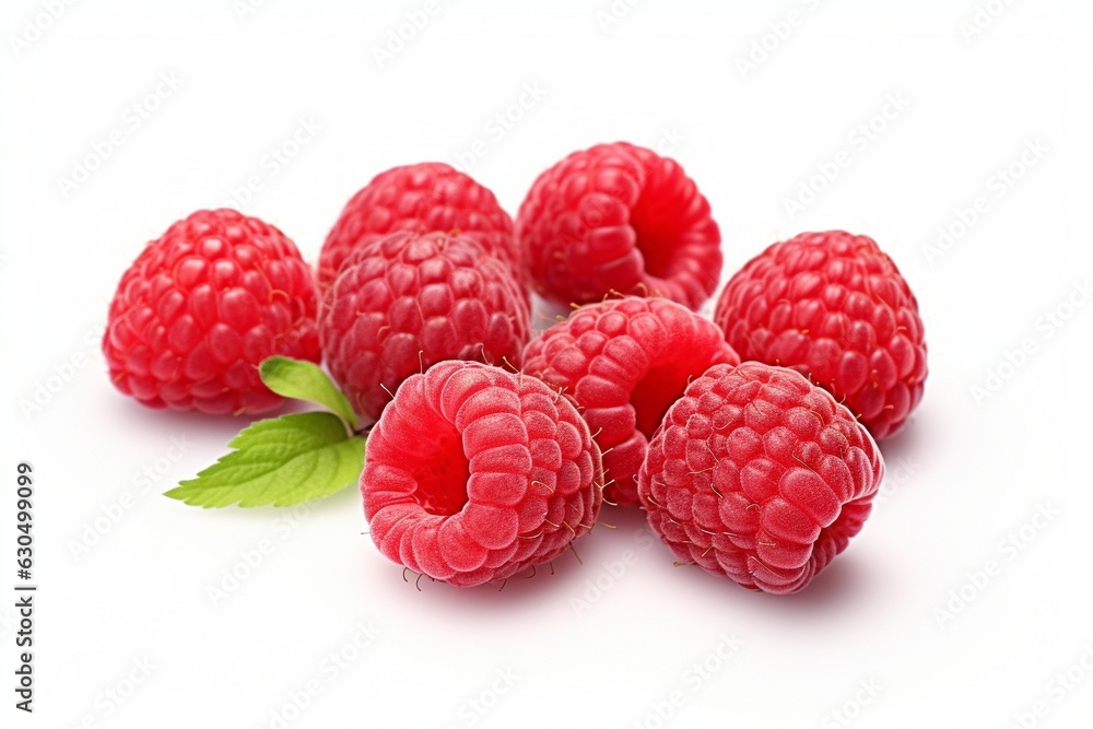 Aufkleber raspberry isolated on white background