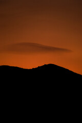 sunset in the mountains