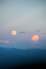 moonrise over the mountains