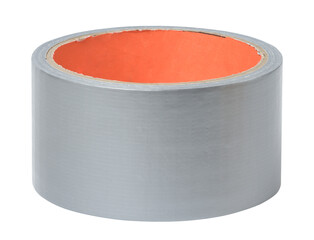 Gray tape for packaging on a white isolated background