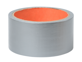 Gray tape for packaging on a white isolated background