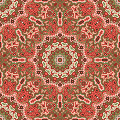 Azulejo seamless pattern ethnic design. Interior tile ornament repeat square motif.