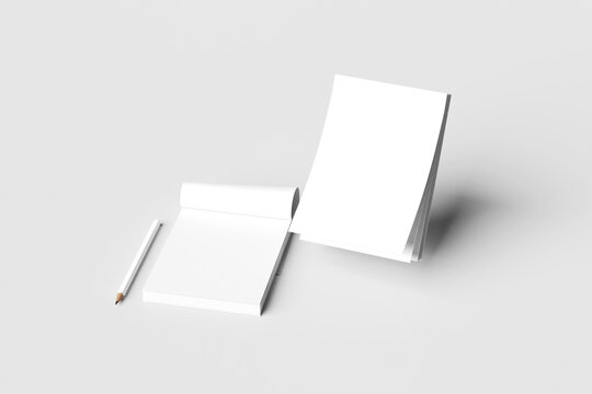 Notepad A6 Open Mockup