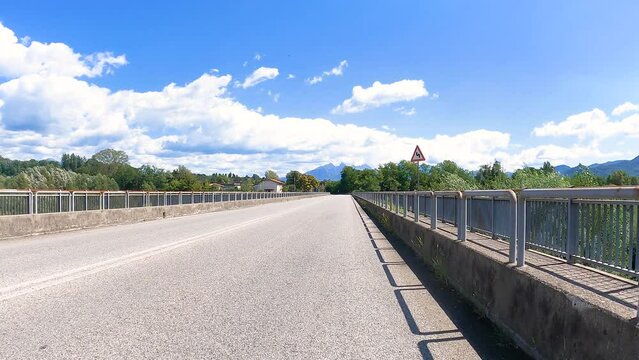 bridge over Magra river next to Terrarossa, municipality of Licciana Nardi, Province of Massa and Carrara, Tuscany, Italy