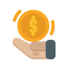 funds icon flat style vector