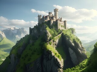 castle in the mountains
