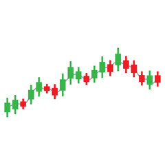Obraz premium Stock price indicator chart icon