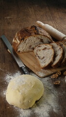 flour and rolling pin