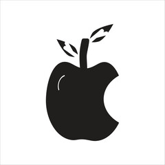 apple vector icon line template