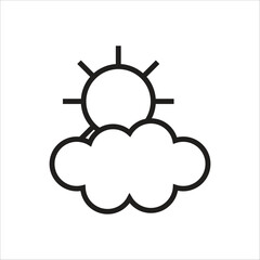 cloudy vector icon line template