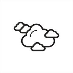 cloudy vector icon line template