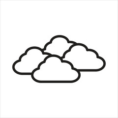 cloudy vector icon line template