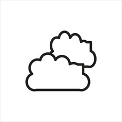 cloudy vector icon line template