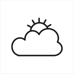 cloudy vector icon line template
