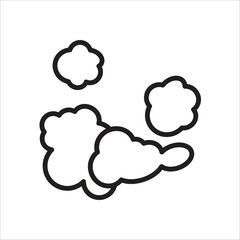 cloudy vector icon line template