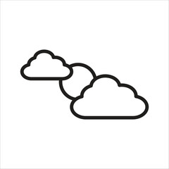 cloudy vector icon line template