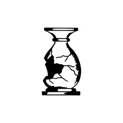 broken vase vector illustration concept