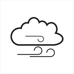 windy icon line vector template