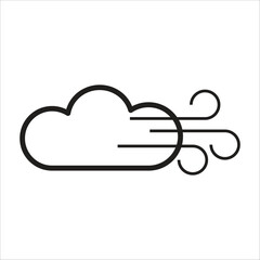 windy icon line vector template