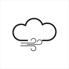 windy icon line vector template