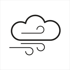 windy icon line vector template