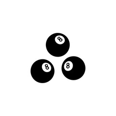 vector illustration of three billiard balls