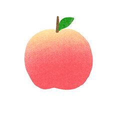 赤いリンゴのスタンプ