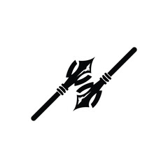 Arrowhead Spear Logo, Arrow Hunting Hipster Weapon Design, Vector Illustration Template