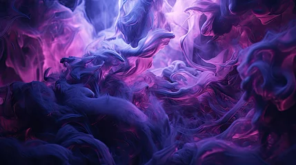 Poster Purple blue pink smoke ink background wallpaper © stocker