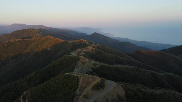 Santa Ynez Mountains at Sunset, Santa Barbara County