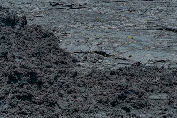 Mauna Ulu Lookout, Chain of Craters Road, Hawaii Volcanoes National Park. Pahoehoe and A'a Lava. volcanic rock
